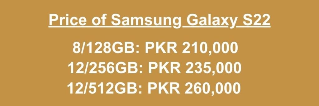 Samsung Galaxy S22 Ultra price in Pakistan
